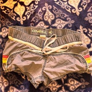 O'Neill Gray Swim Shorts & Billabong Striped Board shorts (selling as set)